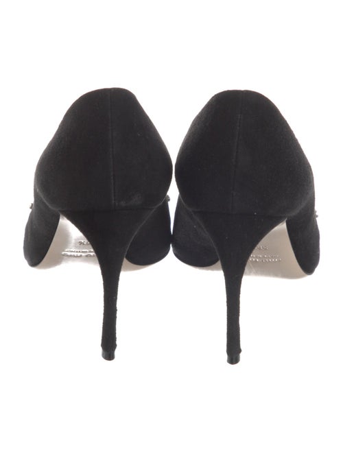 Miu Miu Suede Bow Accents Slingback Sandals