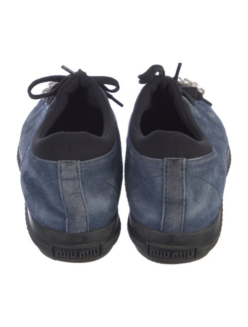 Miu Miu Suede Crystal Embellishments Sneakers