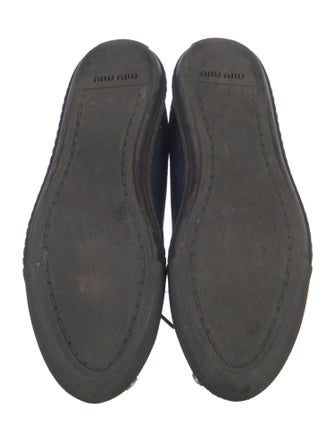 Miu Miu Suede Crystal Embellishments Sneakers