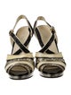 Miu Miu Patent Leather Animal Print Slingback Sandals