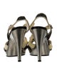 Miu Miu Patent Leather Animal Print Slingback Sandals