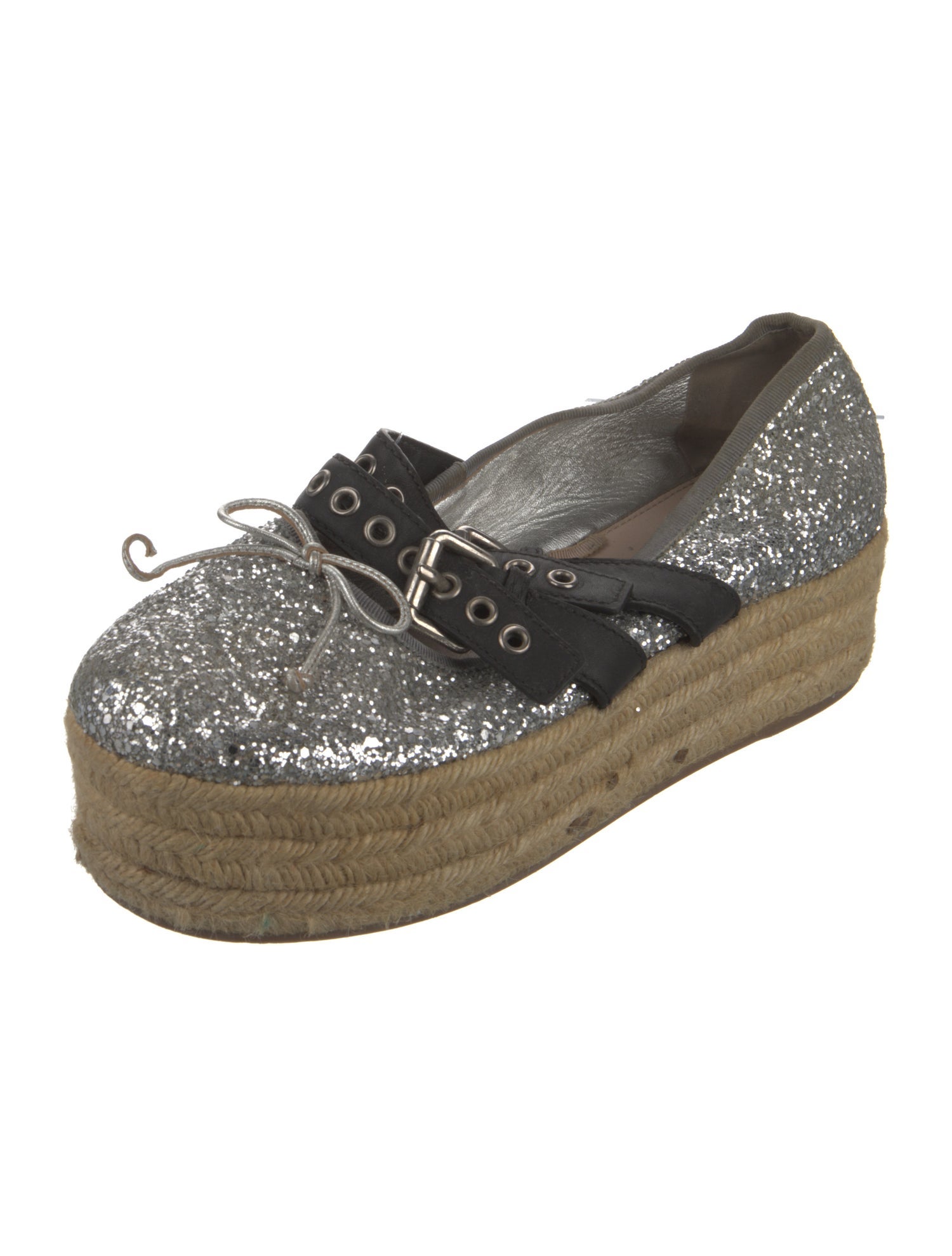 Miu Miu Colorblock Pattern Braided Accents Mules