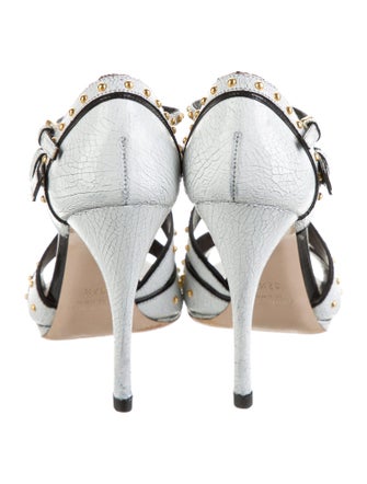 Miu Miu Leather Printed Sandals