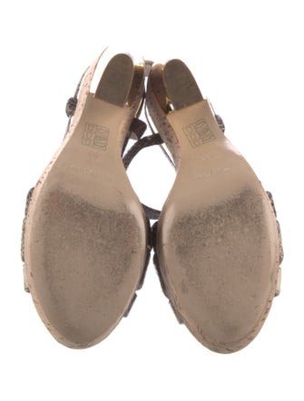 Miu Miu Leather Slingback Sandals