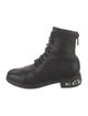 Miu Miu Leather Crystal Embellishments Combat Boots