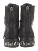 Miu Miu Leather Crystal Embellishments Combat Boots
