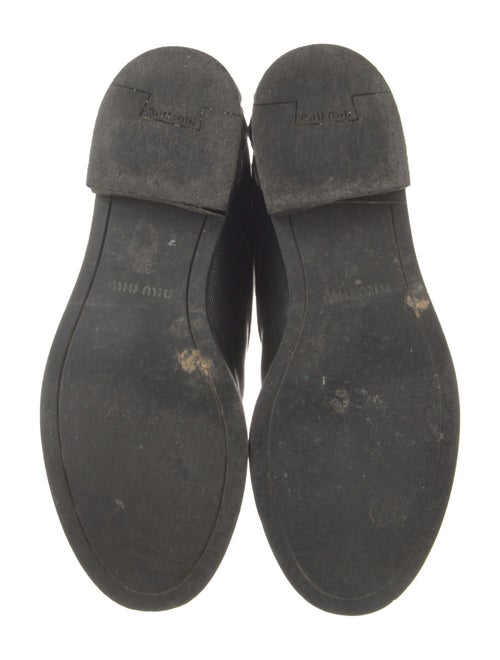 Miu Miu Leather Crystal Embellishments Combat Boots