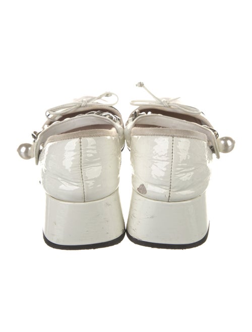 Miu Miu Patent Leather Chain-Link Accents Pumps