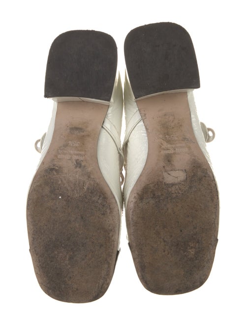 Miu Miu Patent Leather Chain-Link Accents Pumps