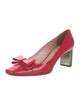 Miu Miu Patent Leather Bow Accents Pumps