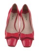 Miu Miu Patent Leather Bow Accents Pumps