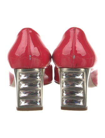Miu Miu Patent Leather Bow Accents Pumps