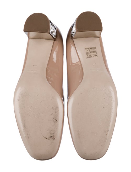 Miu Miu Patent Leather Crystal Embellishments Pumps