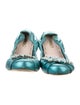 Miu Miu Leather Crystal Embellishments Ballet Flats