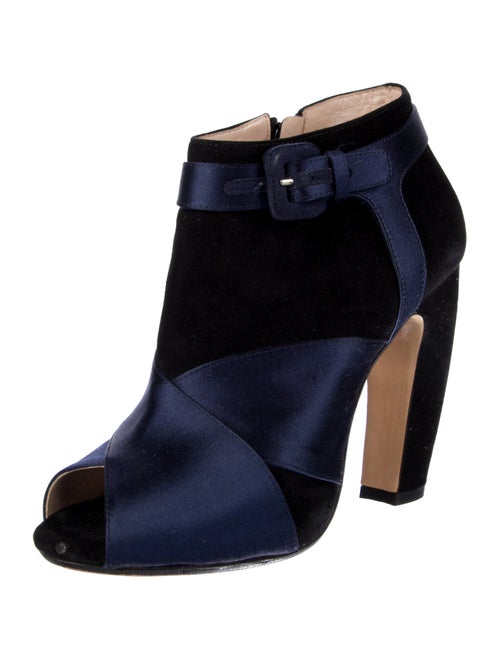Miu Miu Suede Colorblock Pattern Boots