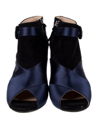 Miu Miu Suede Colorblock Pattern Boots