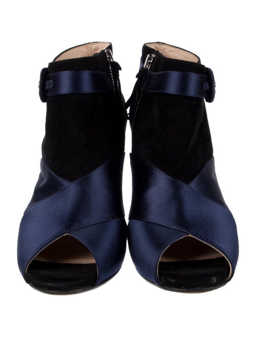 Miu Miu Suede Colorblock Pattern Boots