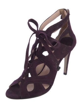Miu Miu Suede T-Strap Pumps