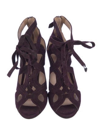 Miu Miu Suede T-Strap Pumps