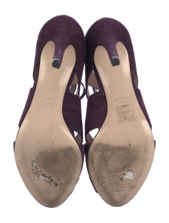 Miu Miu Suede T-Strap Pumps