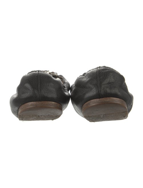 Miu Miu Leather Crystal Embellishments Ballet Flats