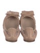 Miu Miu Leather Bow Accents Ballet Flats