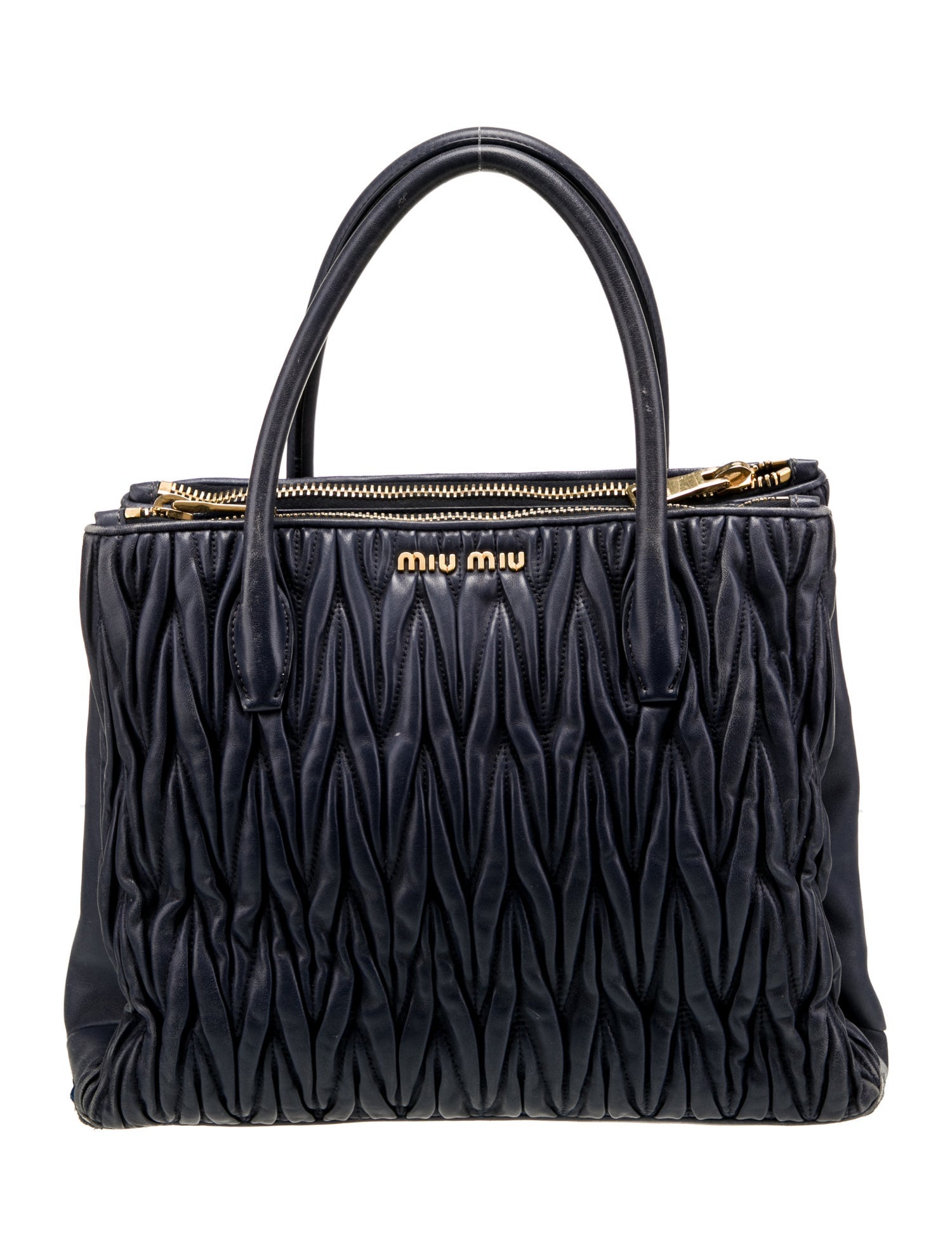 Miu Miu Leather Top Handle Bag