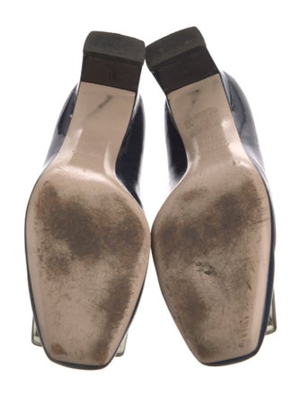 Miu Miu Patent Leather Crystal Embellishments Pumps