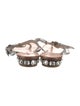 Miu Miu Leather Crystal Embellishments Flip Flops