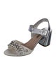 Miu Miu Leather Crystal Embellishments Sandals