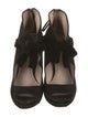 Miu Miu Suede Bow Accents Slingback Sandals