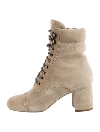 Miu Miu Suede Lace-Up Boots