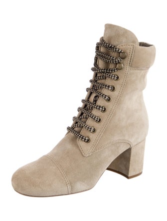 Miu Miu Suede Lace-Up Boots
