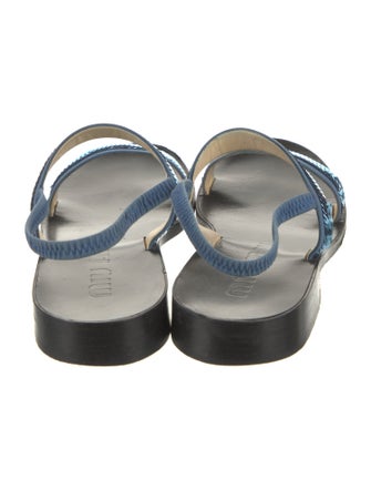 Miu Miu Sequin Embellishments Slingback Sandals