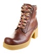 Miu Miu Leather Lace-Up Boots