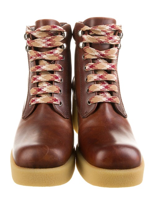 Miu Miu Leather Lace-Up Boots