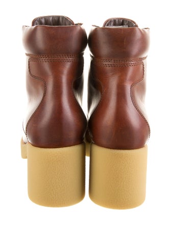 Miu Miu Leather Lace-Up Boots