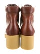 Miu Miu Leather Lace-Up Boots