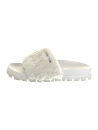 Miu Miu Faux Fur Slides