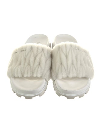 Miu Miu Faux Fur Slides