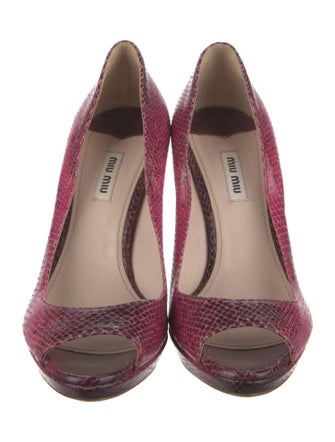 Miu Miu Snakeskin Animal Print Pumps