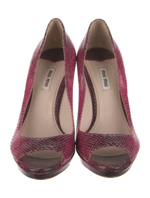 Miu Miu Snakeskin Animal Print Pumps