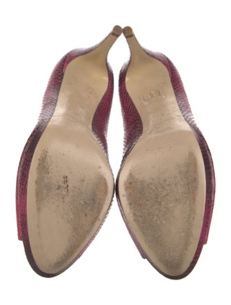 Miu Miu Snakeskin Animal Print Pumps