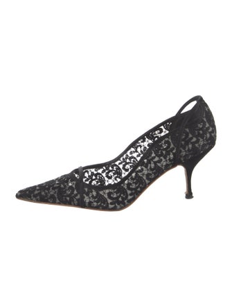 Miu Miu Lace Lace Pattern Pumps
