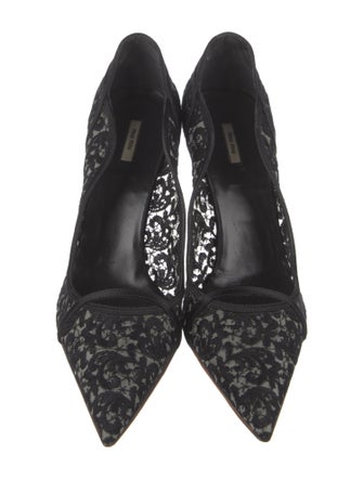 Miu Miu Lace Lace Pattern Pumps