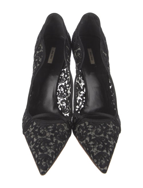 Miu Miu Lace Lace Pattern Pumps