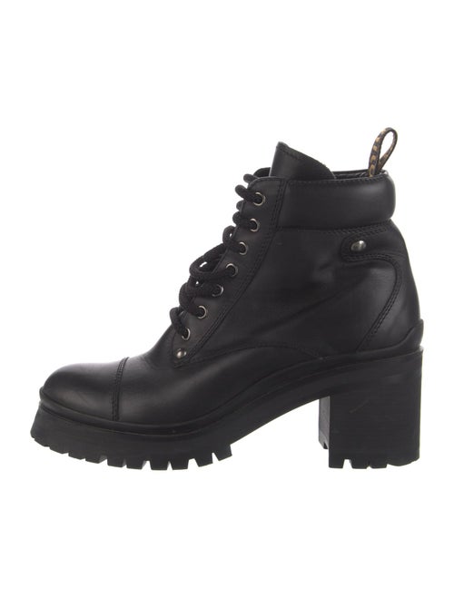 Miu Miu Leather Combat Boots