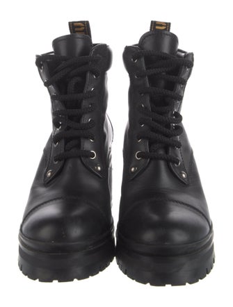 Miu Miu Leather Combat Boots