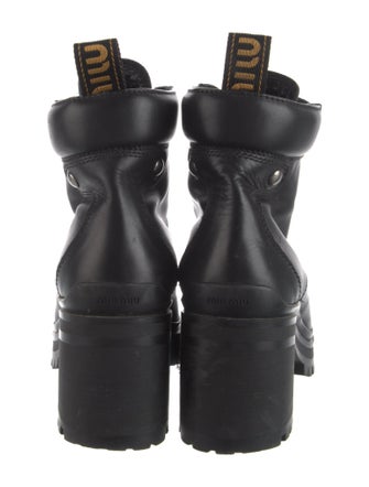 Miu Miu Leather Combat Boots