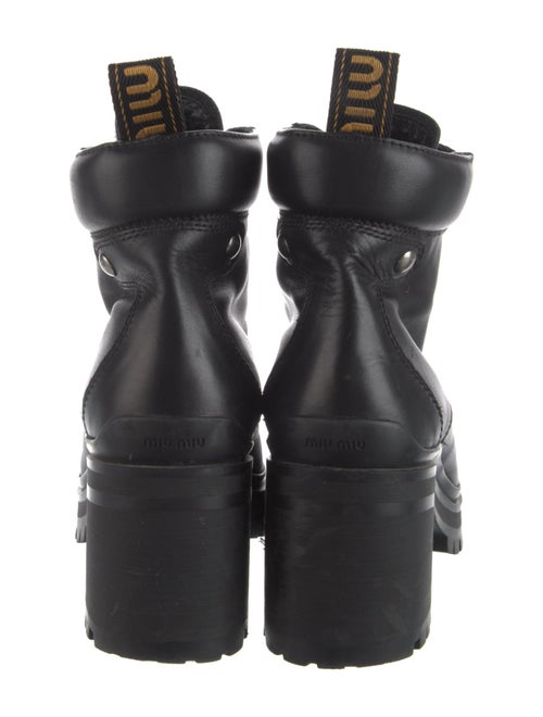 Miu Miu Leather Combat Boots